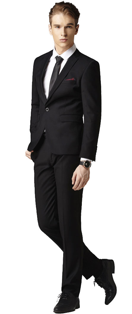 一?？勐殬I西裝定做模特上身效果圖