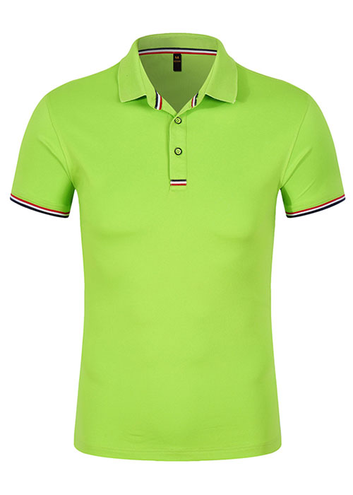 皇家系列翻領短袖POLO衫定制顏色款式圖之草綠色